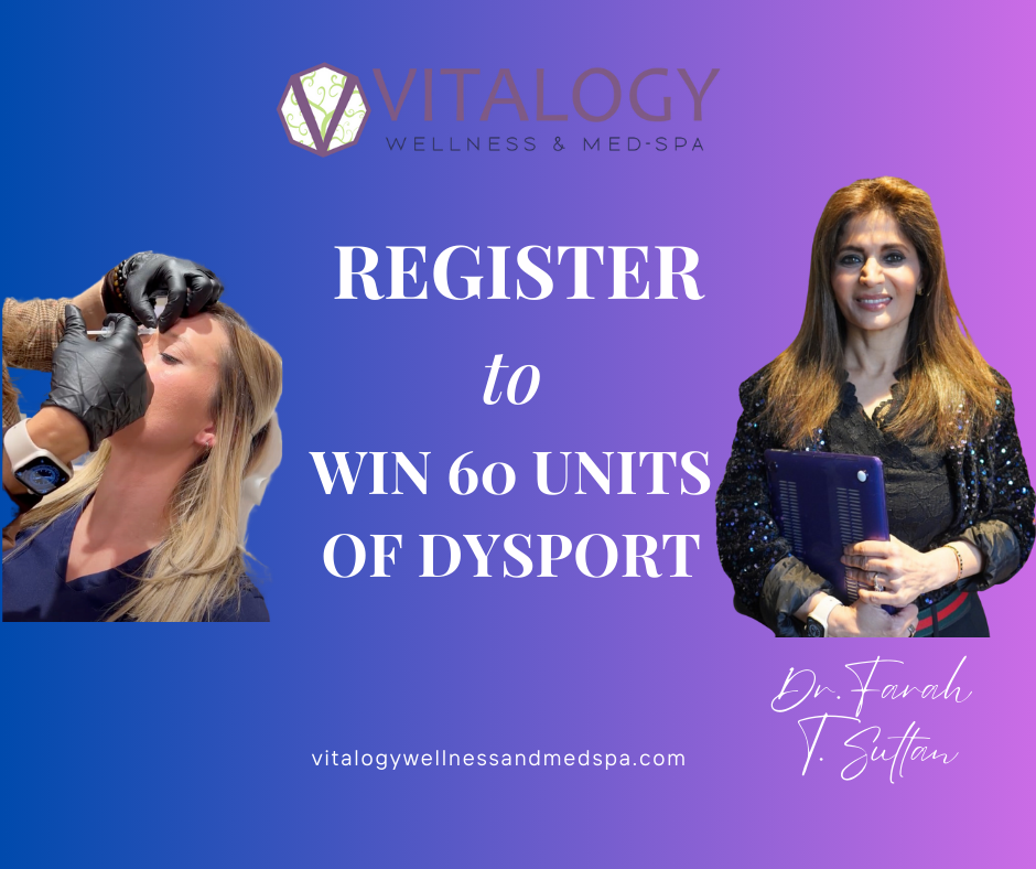 Register To Win 60 units of Dysport at Vitalogy Wellness