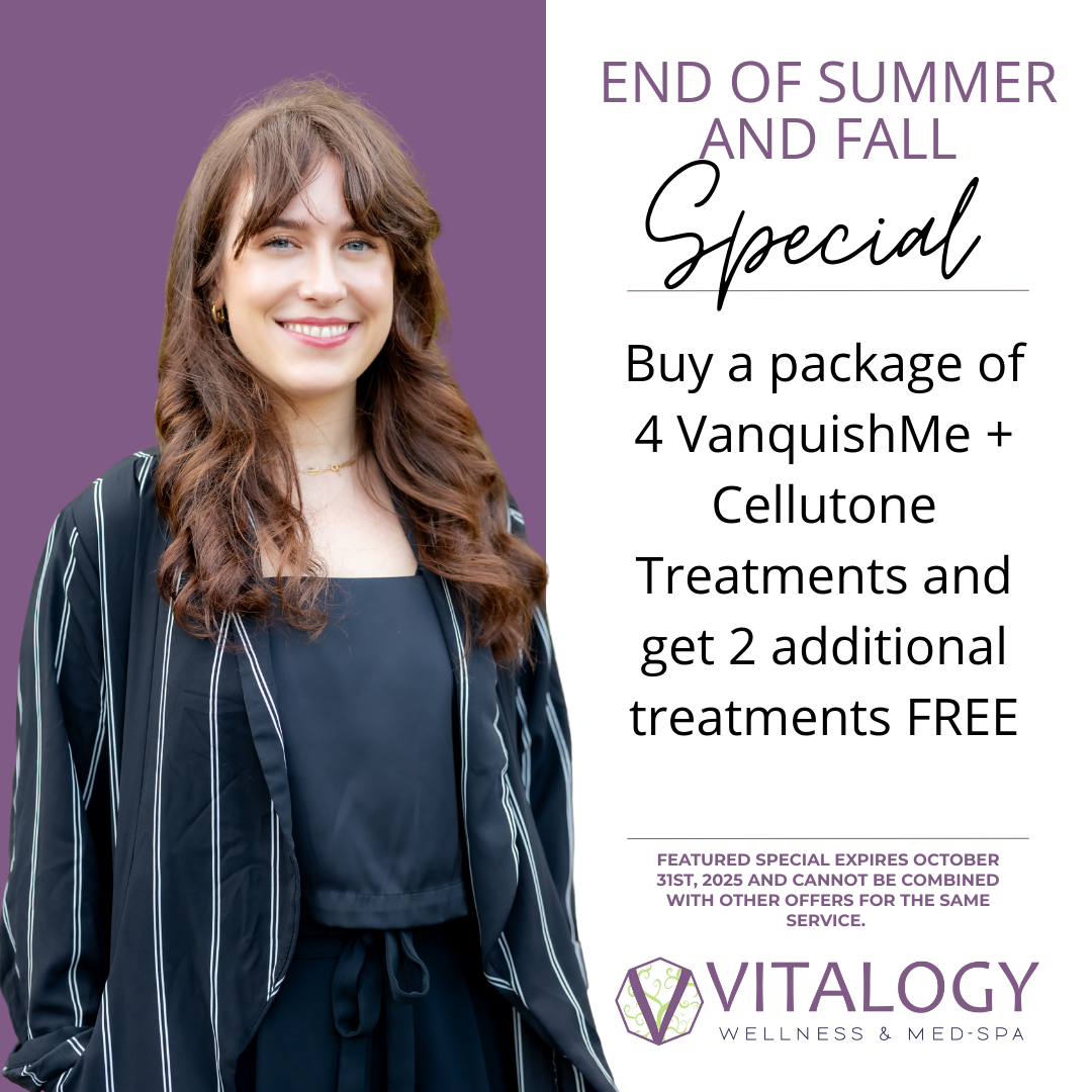 Buy a package of 4 VanquishMe + Cellutone Treatments and receive 2 additional treatments FREE
